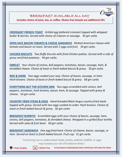 Menu 1. Gyv Breakfast May 15 2023